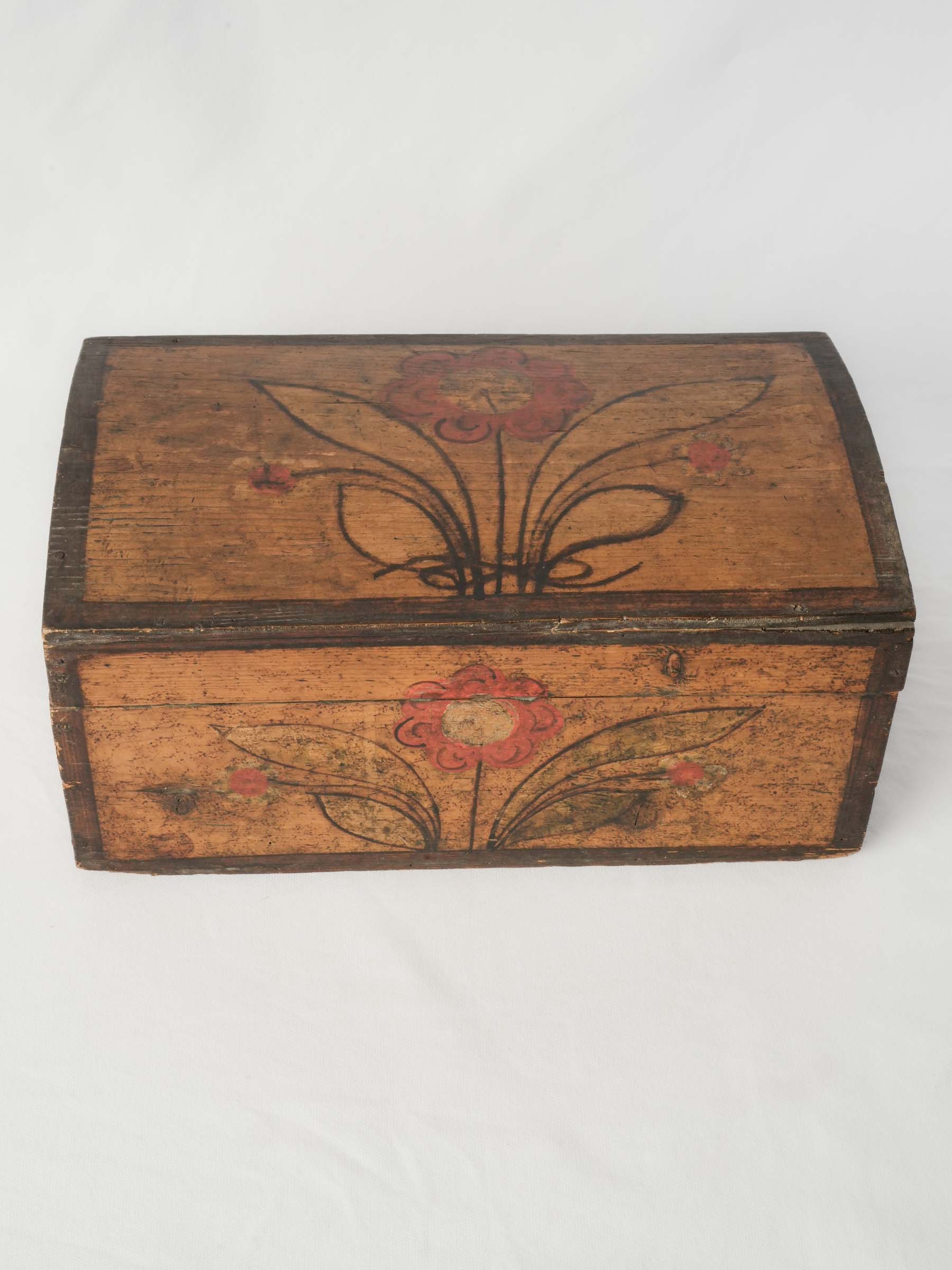 French Folk Art Marriage Box, 19th Century - 16¼"