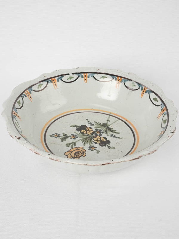 Vintage hand-painted French serving dish