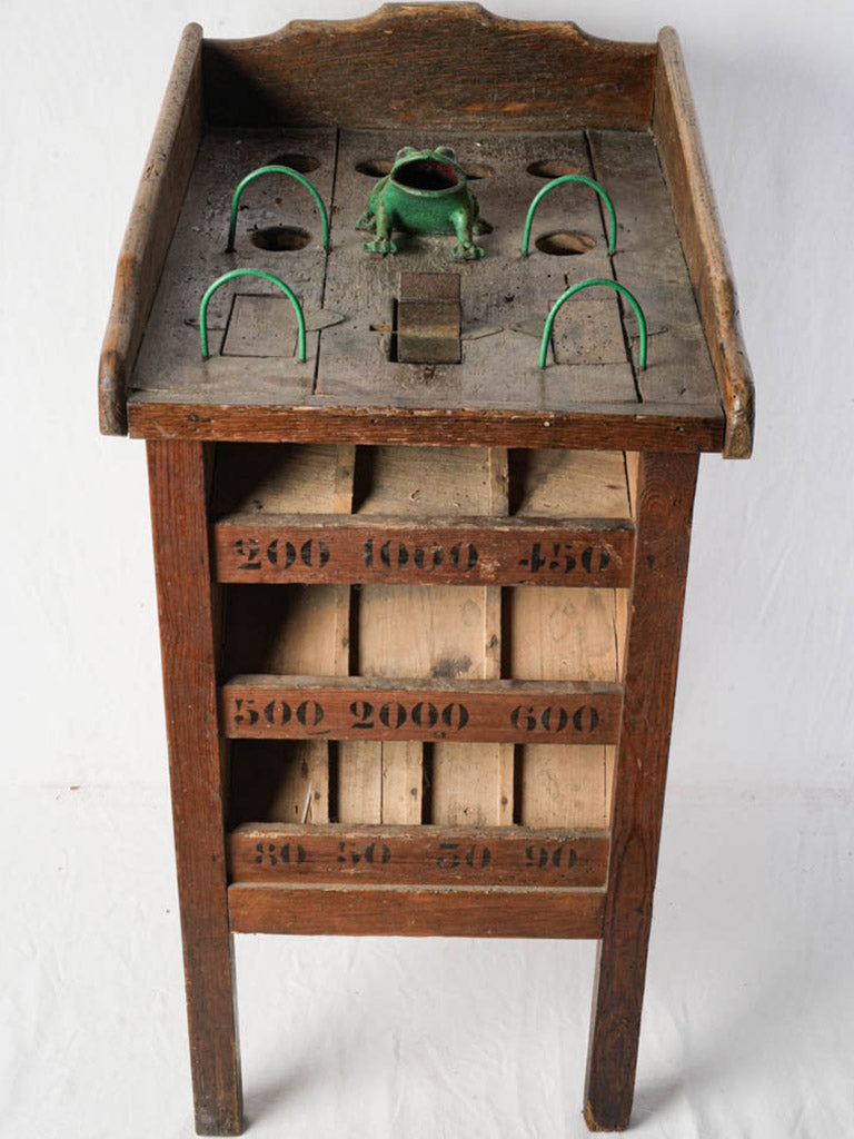 Antique cast iron frog game