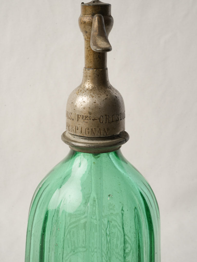 Luminous Bohemian crystal siphon  