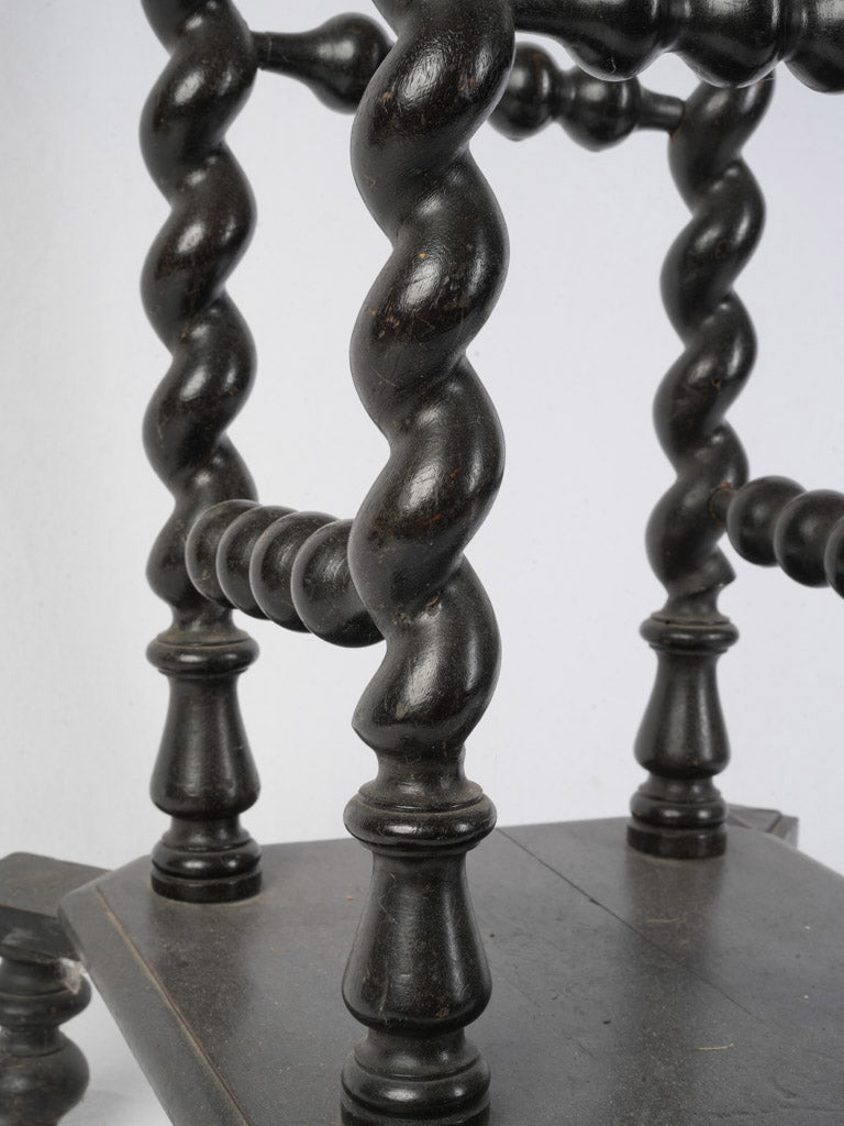 Petite ebonized display pedestal  