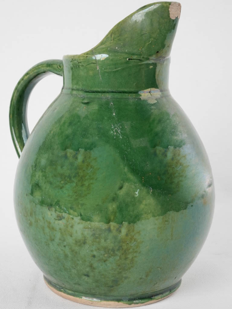 Large green pitcher - Vallauris 10¾"