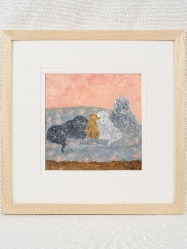 Small Contemporary Painting By Karibou - A L'interdit Nul N'est Tenu ([No one is bound to the forbidden]) -14¼" x 14¼"