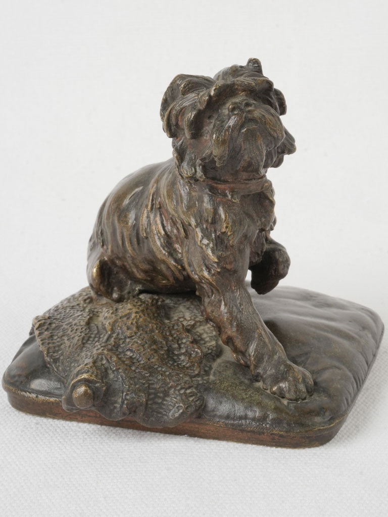 Charming bronze ornament terrier sculpture  
