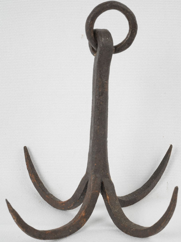 Vintage French rustic cast-iron hook
