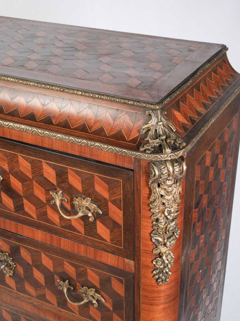 Luxurious geometric patterned cabinet  