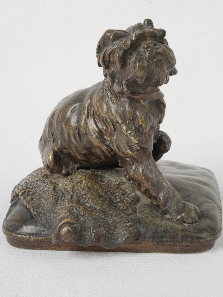 Antique bronze sculpture Cairn Terrier  