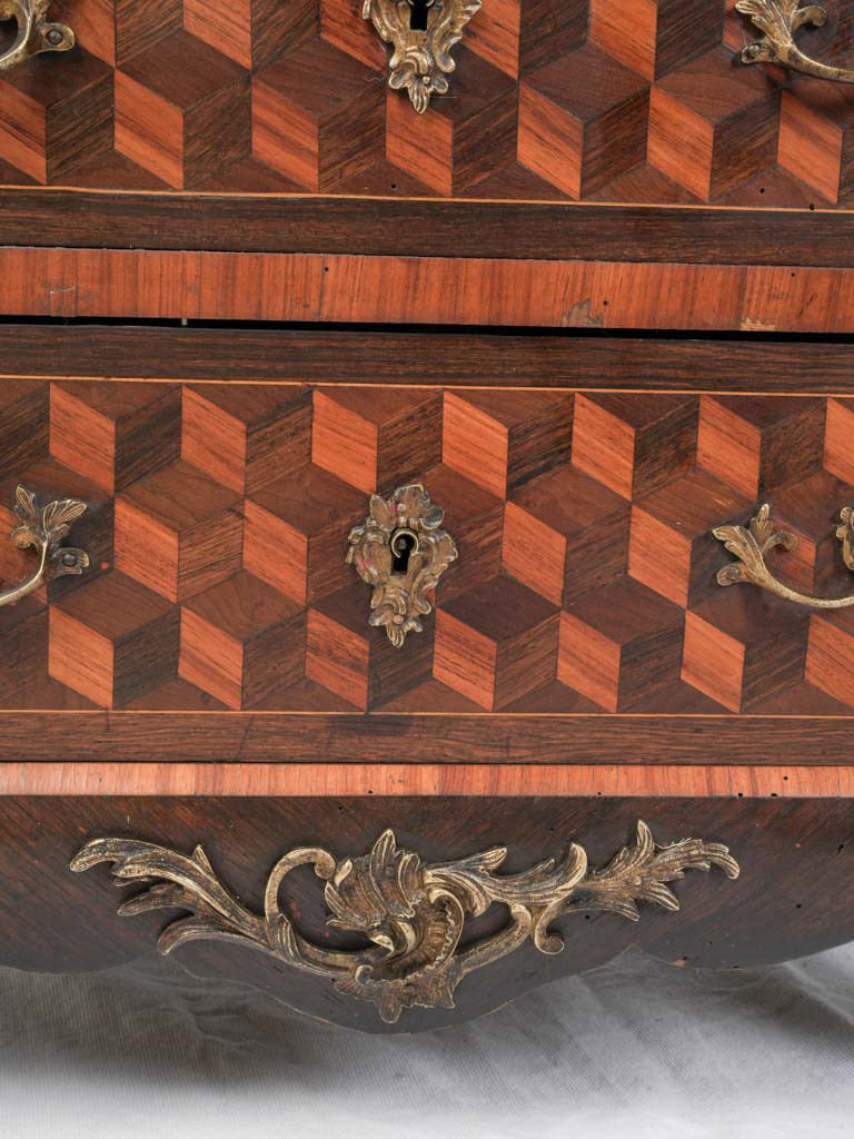 Artistic marquetry antique chest  