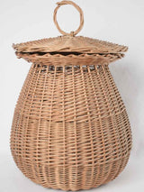 1930s French wicker laundry basket 21¼" x 16¼"