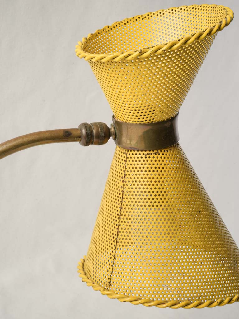 Oxidized brass arm table lamp