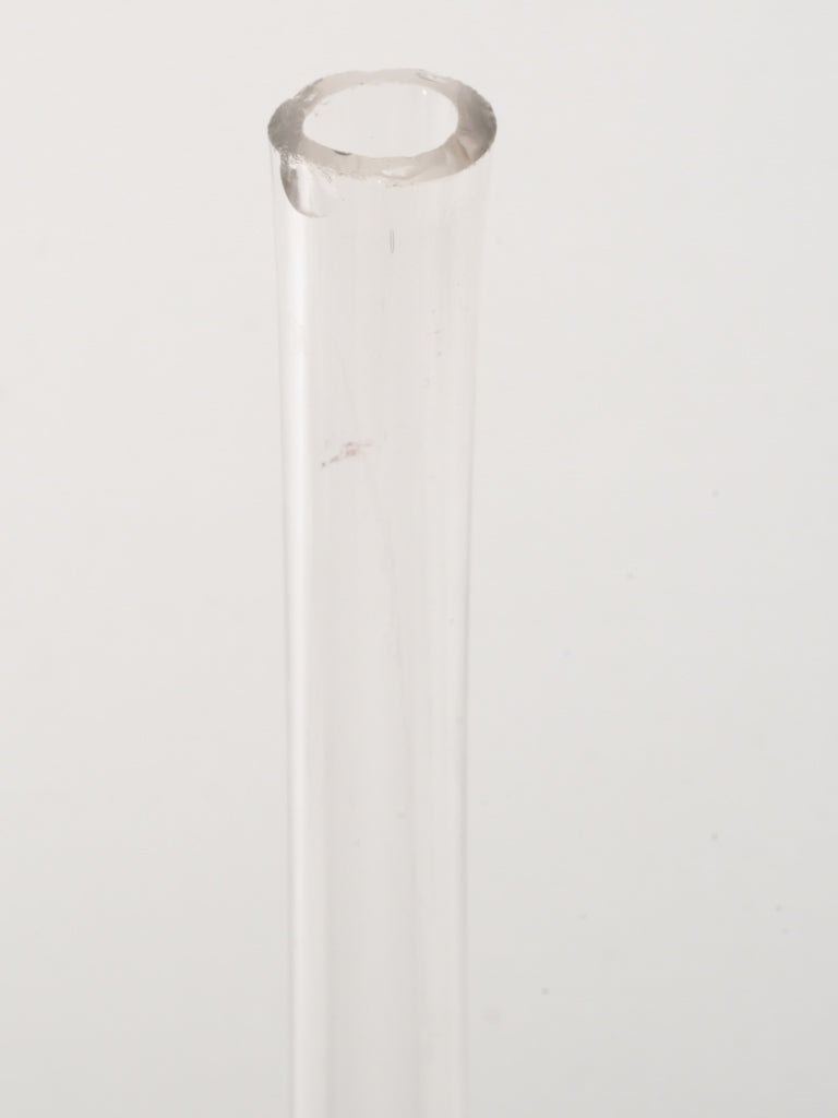 Unique bulbous-stem glass retort