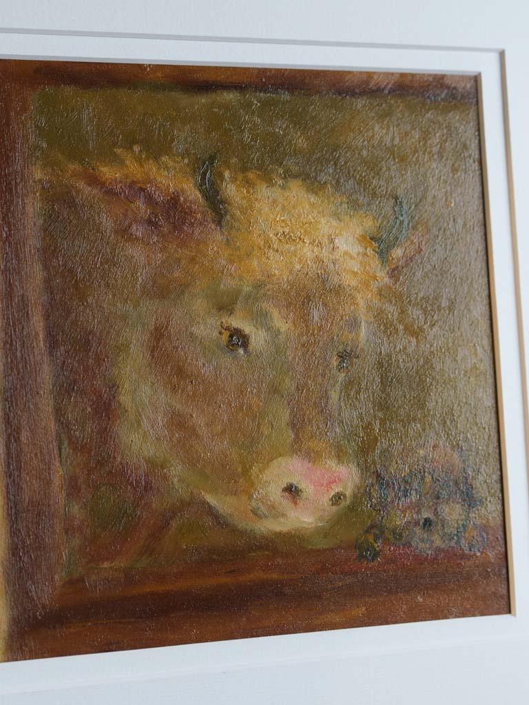 Small Contemporary Painting By Karibou - Le Chien De Lola (Lola's Dog) - 15" x 17"