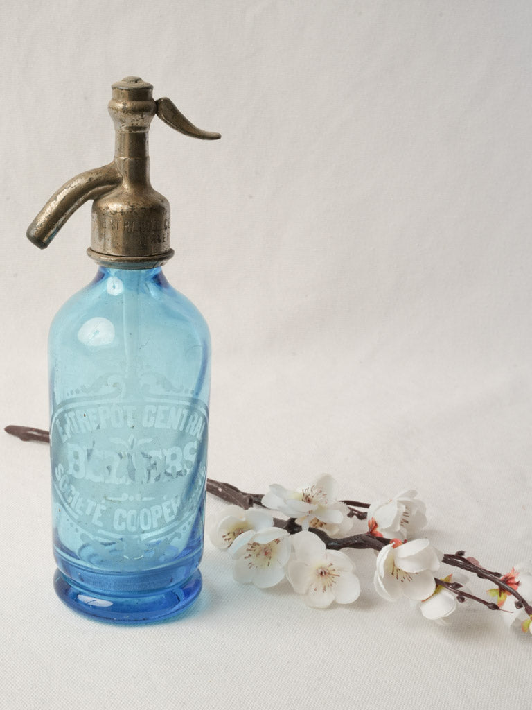 Petite vintage glass soda siphon  