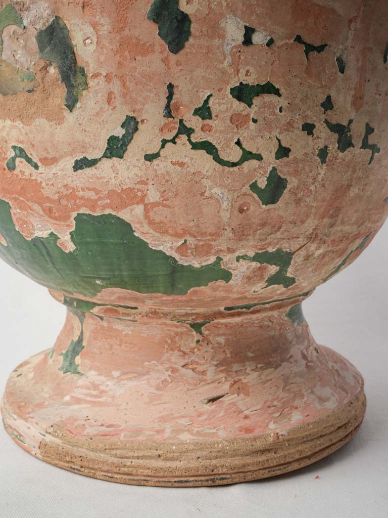 Exceptional Early 19th-Century Anduze Terracotta Planter w/ Green Patina 24"