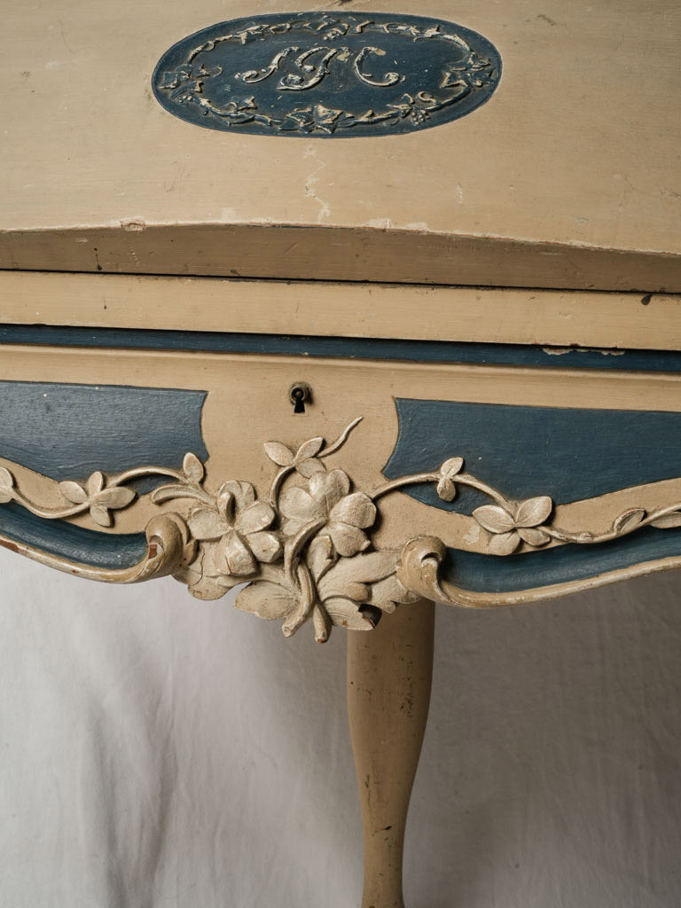 Hidden drawer writing desk