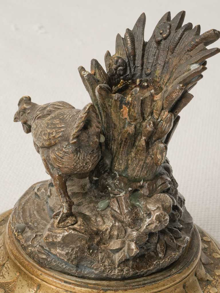 Decorative petite bronze candlesticks