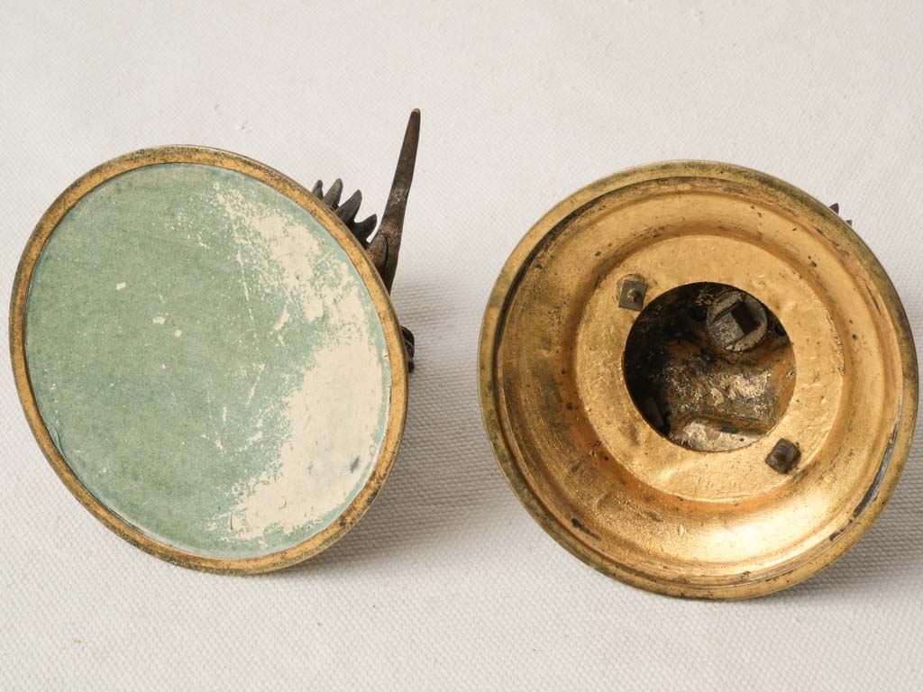 Refined patina detailed candlesticks