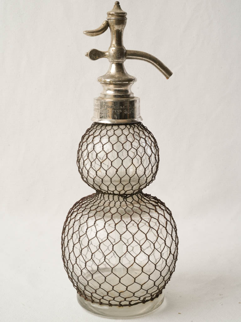 Hand-blown clear glass siphon  