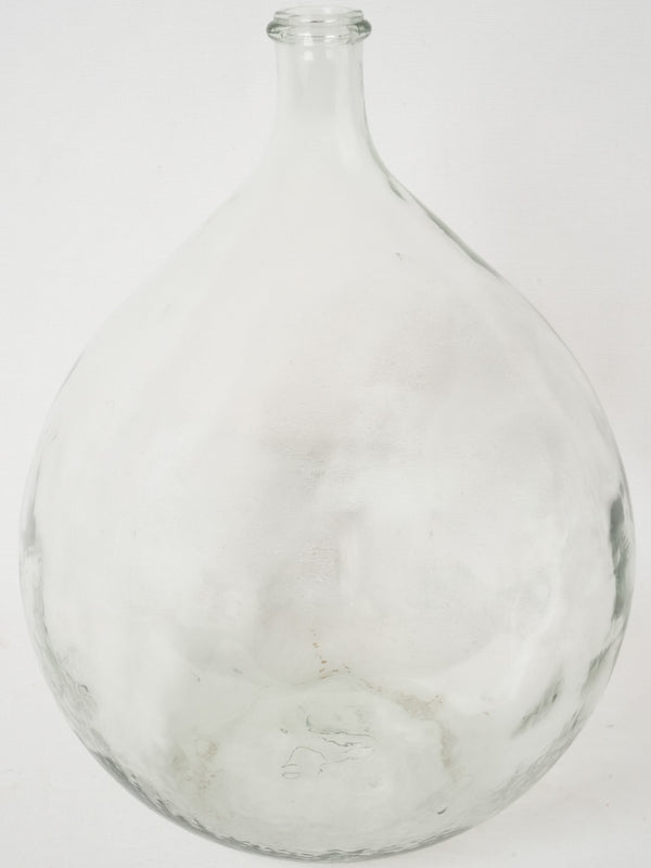 Antique French clear demijohn w/ dimpled surface 21¼"