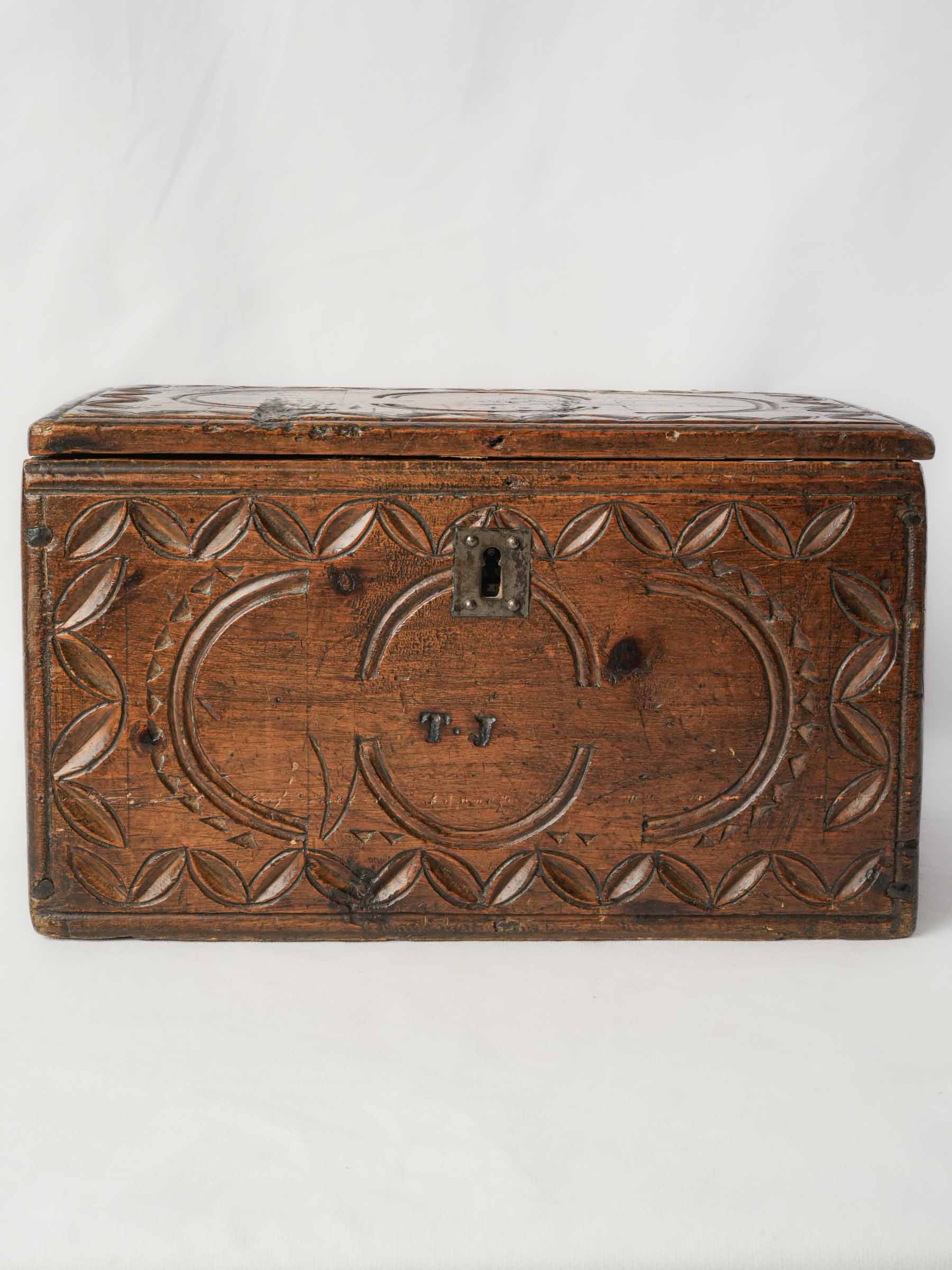 Rustic folk-art storage box  