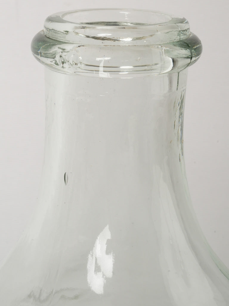Decorative unique French glass demijohn bottle