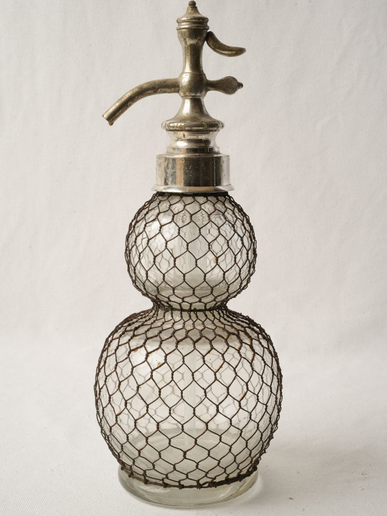 Vintage glass Belle Époque siphon  