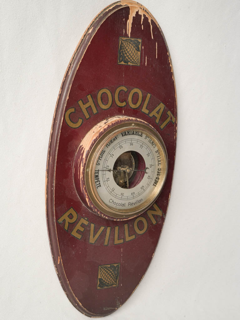 Mid-century cocoa bean-shaped plaque