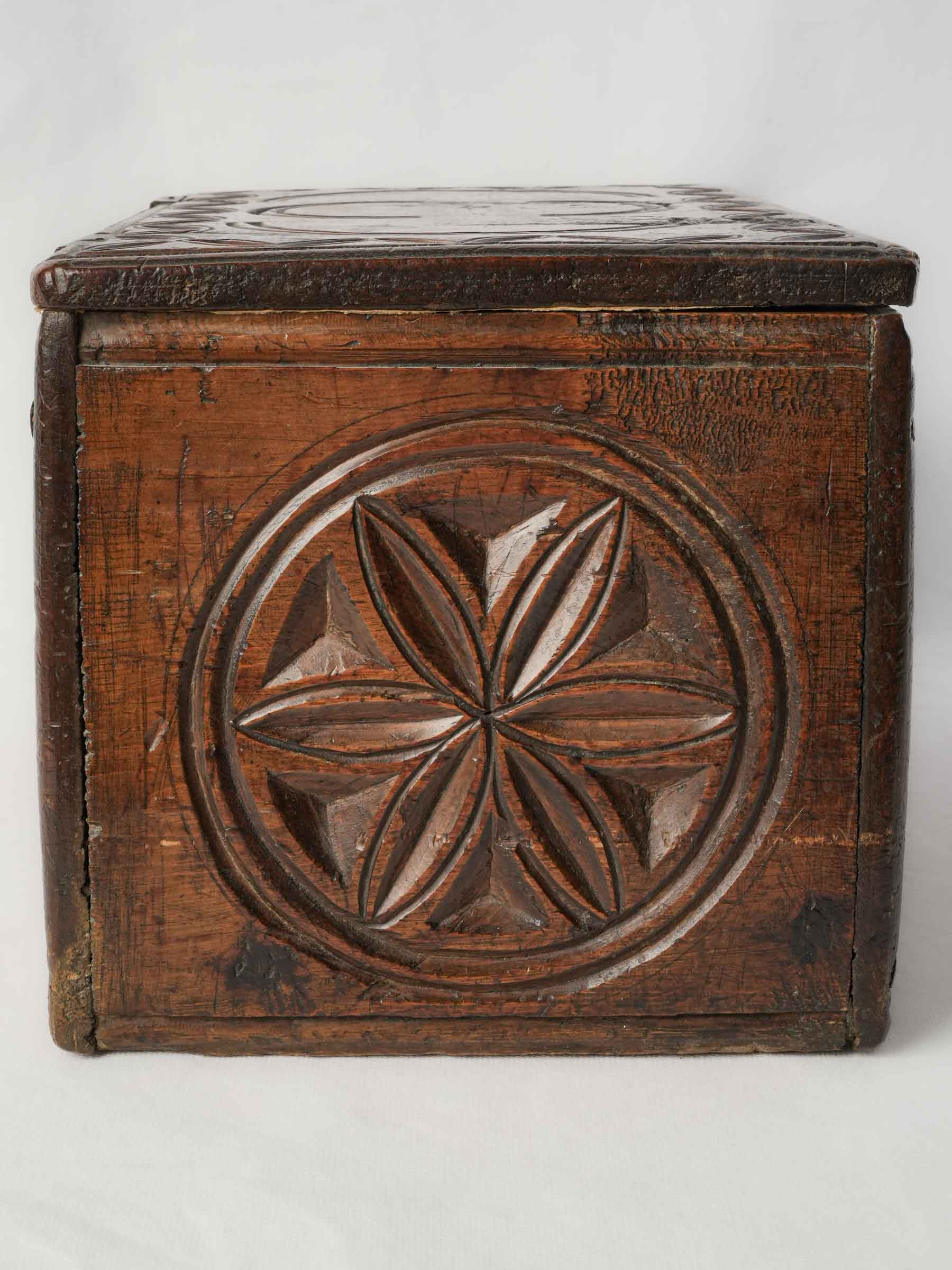 Elegant Alpine wooden chest  