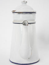 Small vintage French enamelware coffee pot 8"