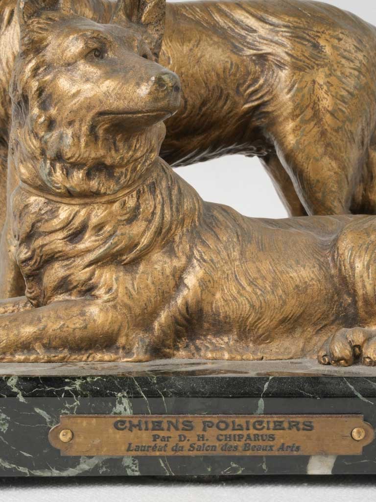 Distinctive polished bronze sculpture