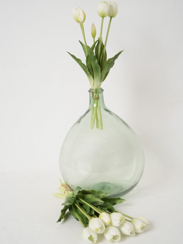 Vintage blue-green glass demijohn decor