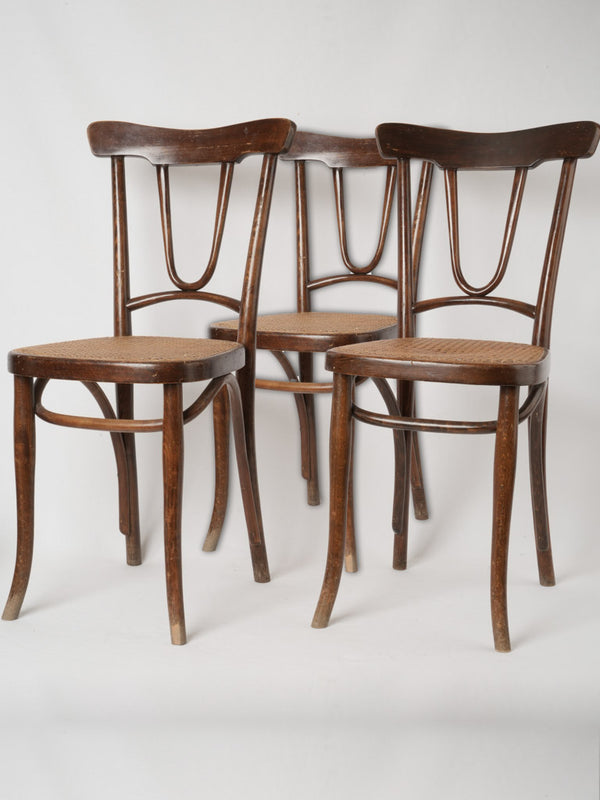 Vintage Thonet beechwood bistro chairs