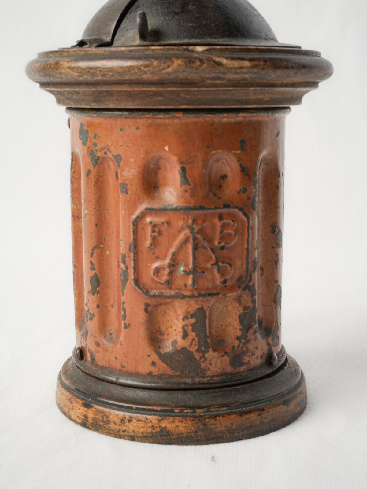 Antique Italian Hand-Crank Coffee Grinder by Tre Spade - 9"