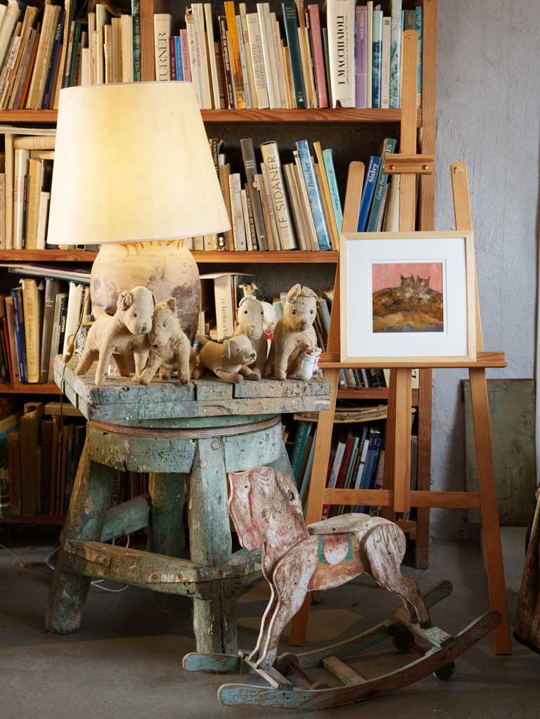 Small Contemporary Painting By Karibou - Isabelles - 14¼" x 14¼"