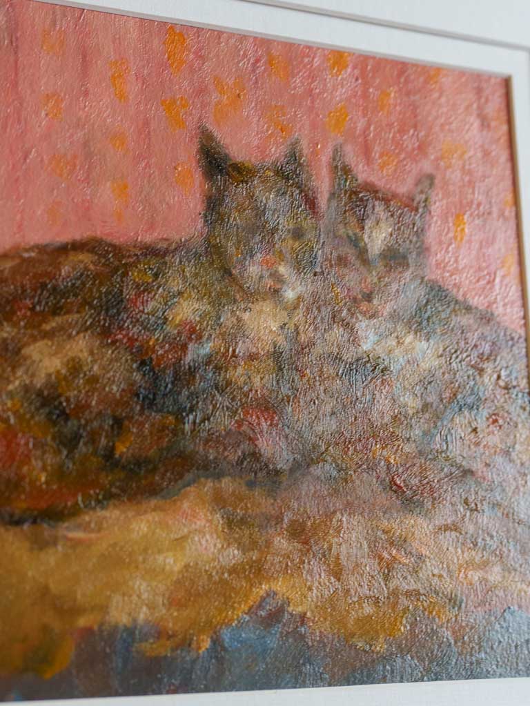 Small Contemporary Painting By Karibou - Isabelles - 14¼" x 14¼"