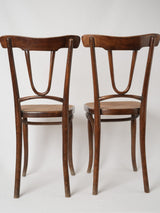 Antique seal-stamped Thonet café chairs