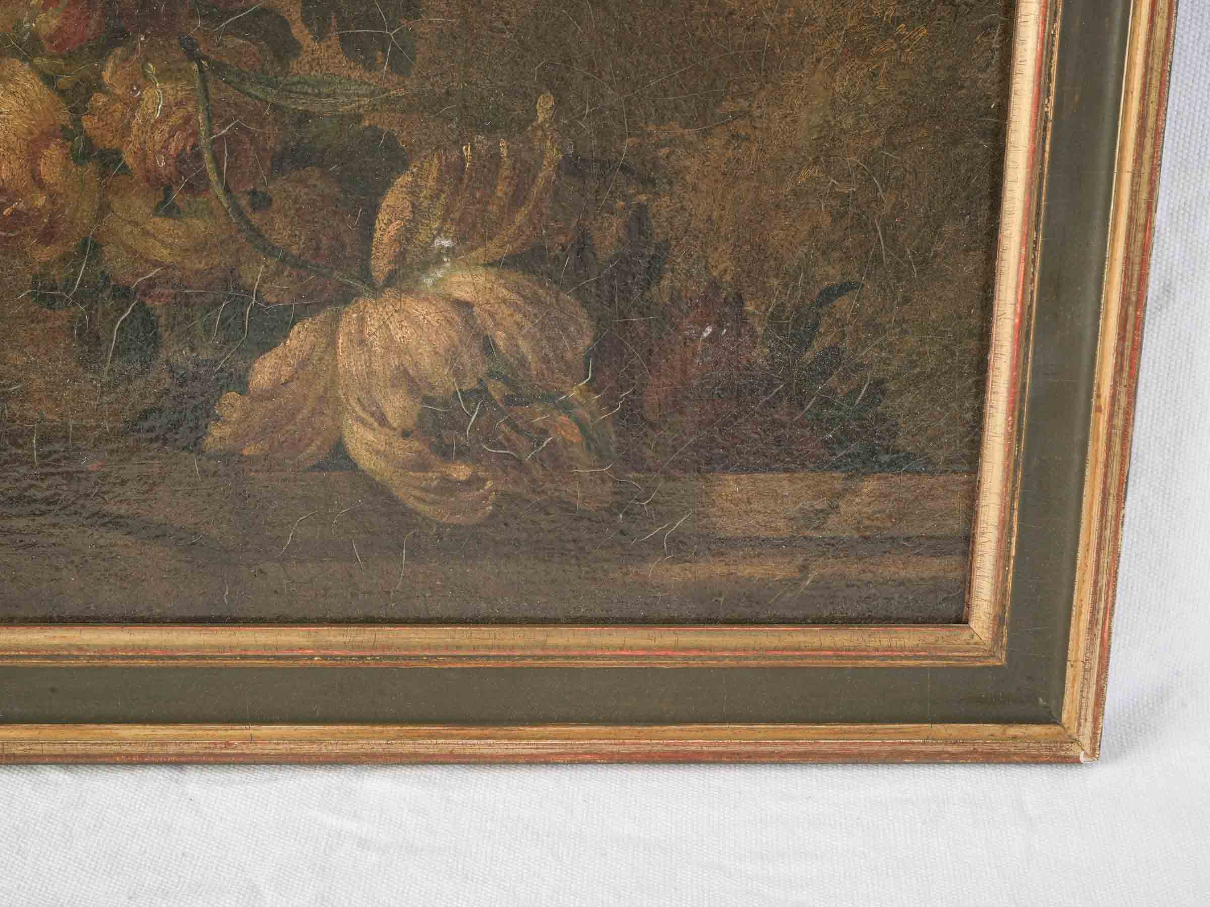 Large Horizontal Floral Painting w/ Medici Urn, Louis XVI Period - 22" x 33¾"