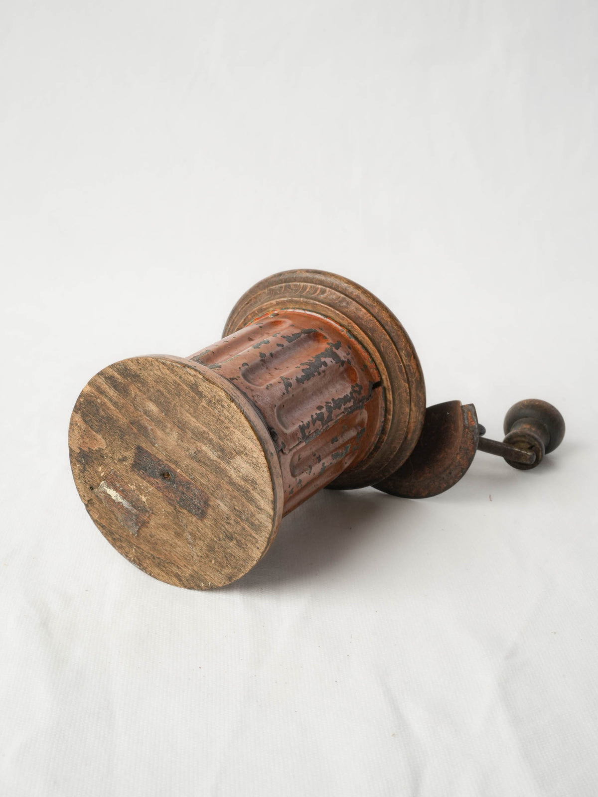 Antique Italian Hand-Crank Coffee Grinder by Tre Spade - 9"