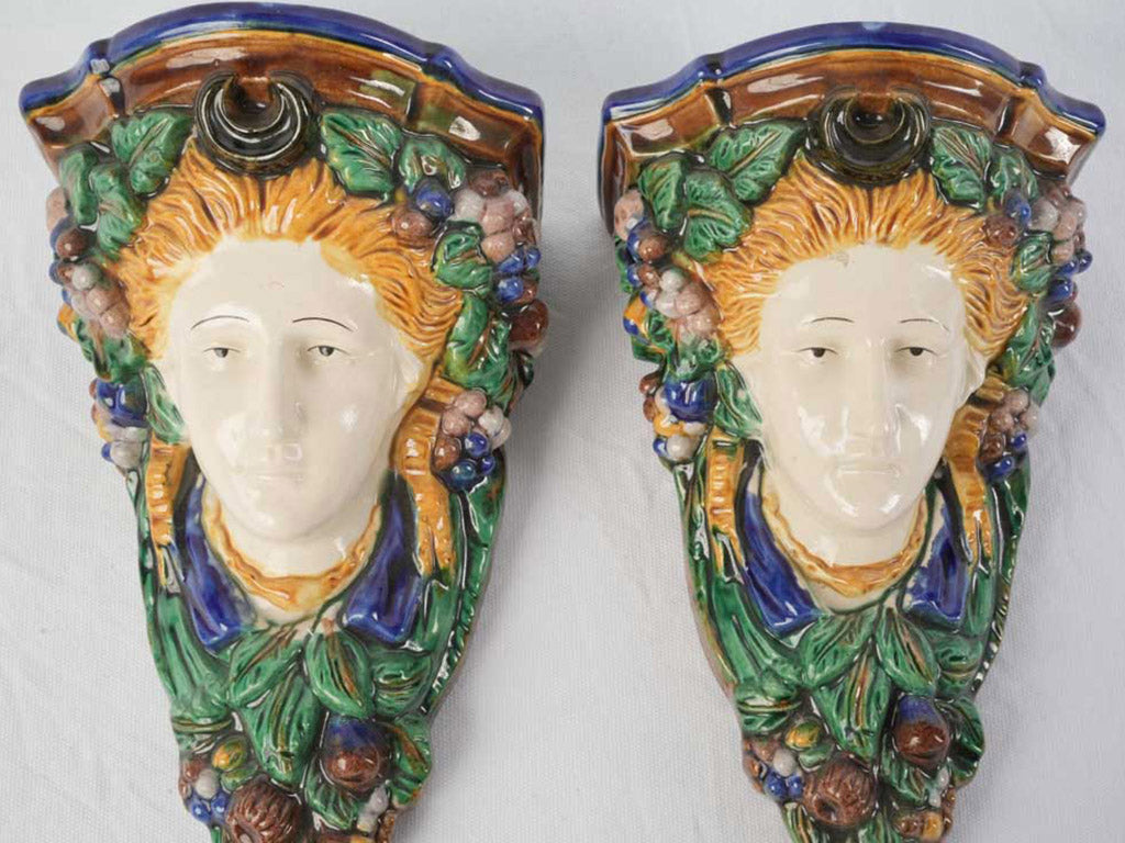 Serene female face wall brackets  