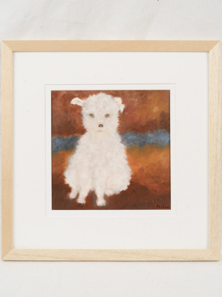 Small Contemporary Painting By Karibou - L’Attente (The Wait) - 15" x 15"