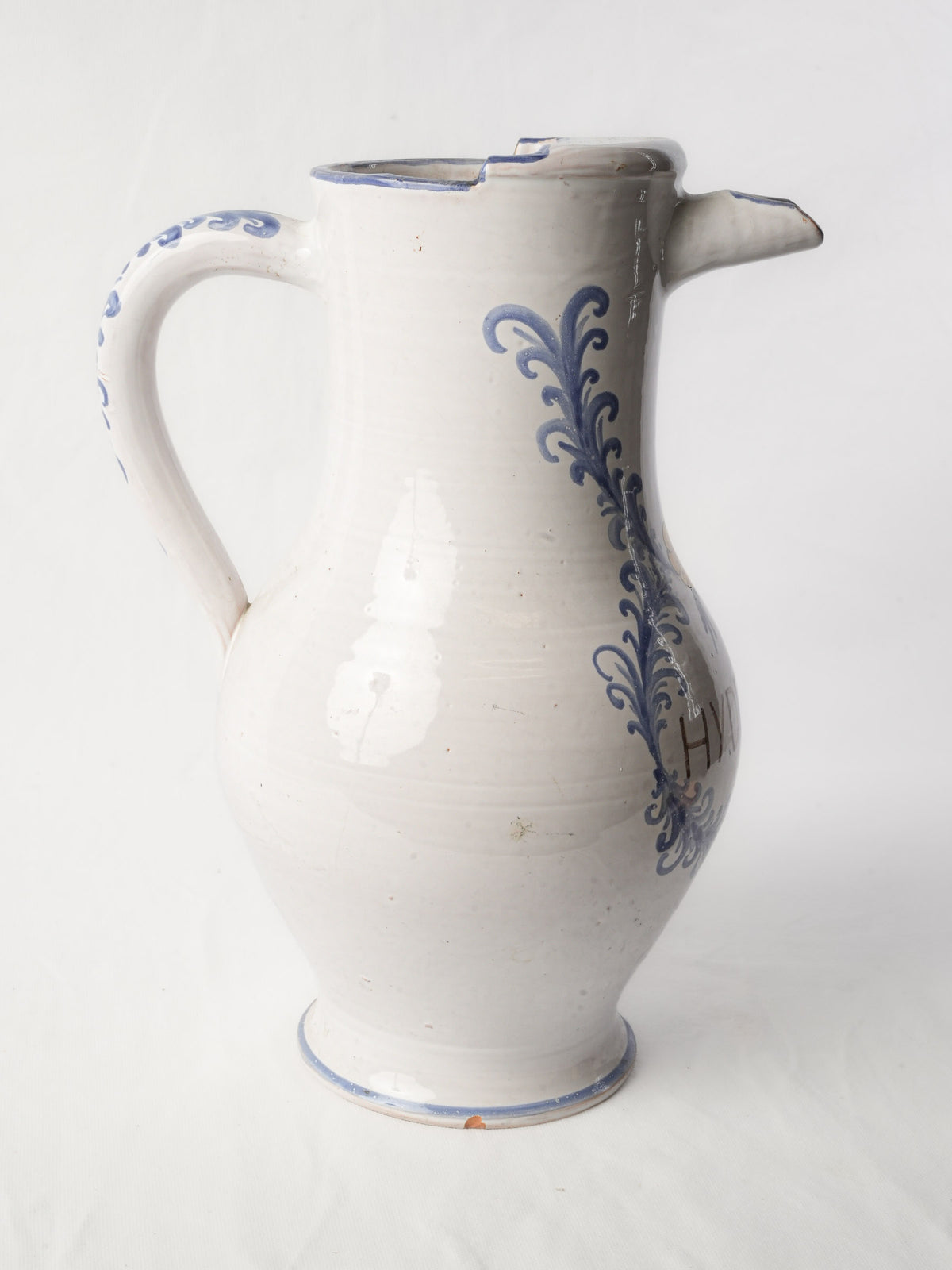 Tall Artisanal Mead Pitcher Inspired by Antique Apothecary Vessels - 16¼"