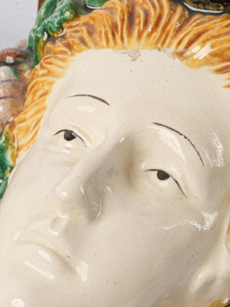 Exuberant majolica display brackets  