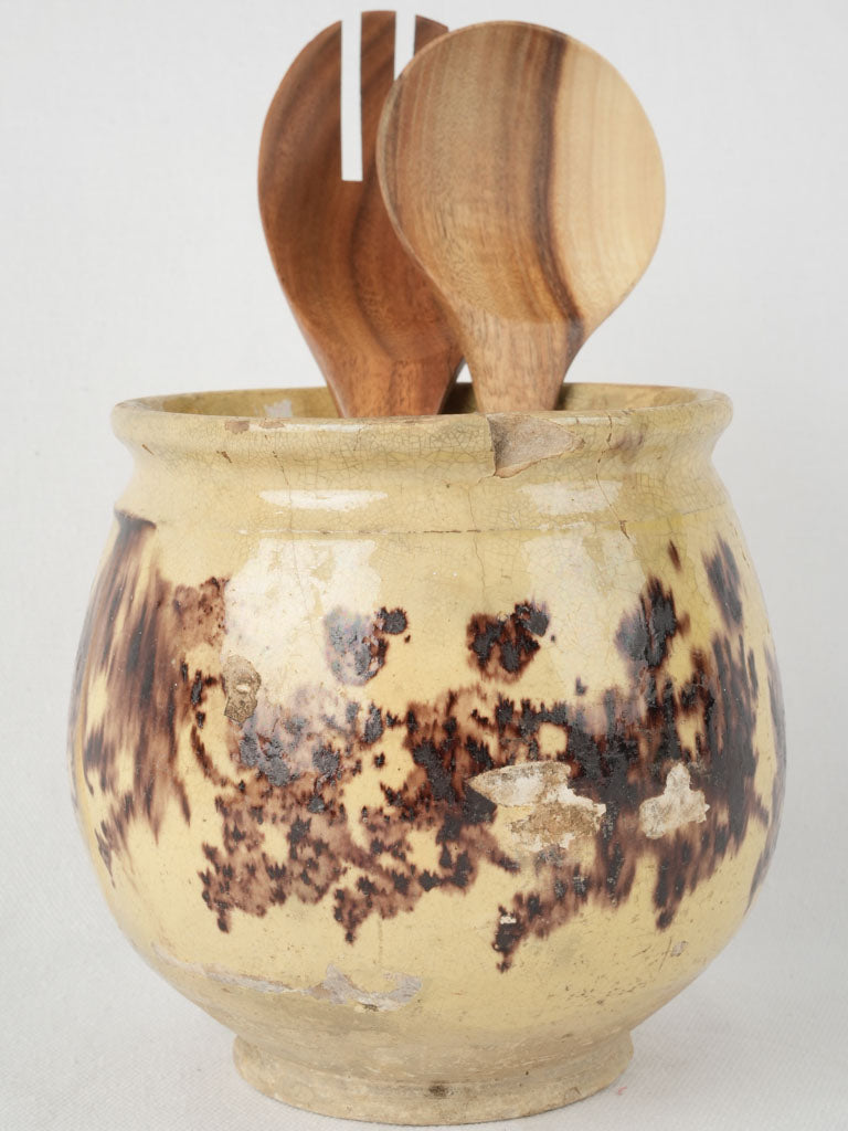 Rustic antique French ceramic pot