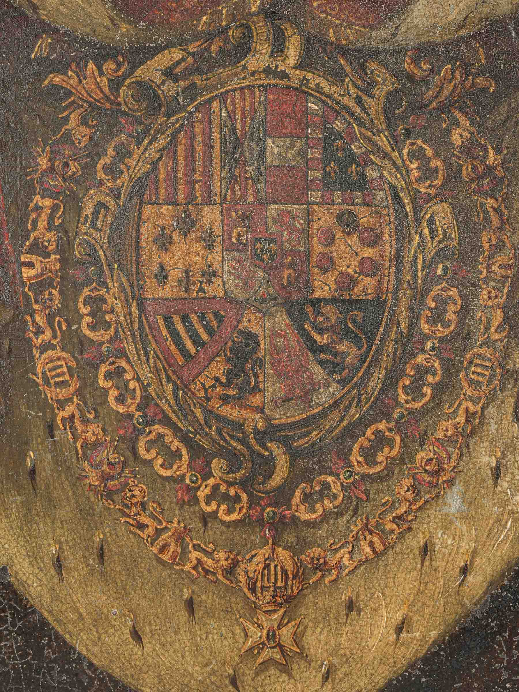 Historical royal armorial panel  