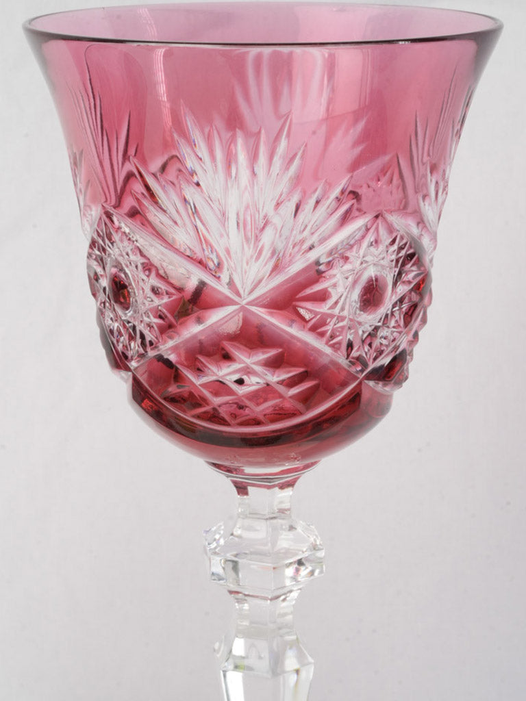 Colorful layered crystal wine glasses  