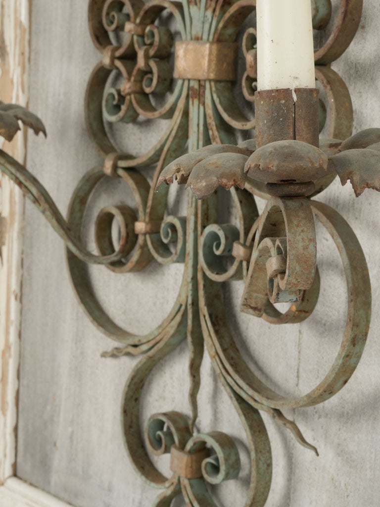 Classic French countryside wrought iron sconce