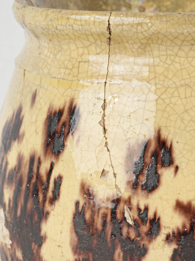 Charming crackled ceramic flower pot