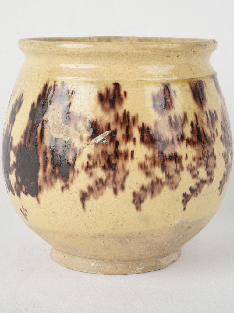 Collectible antique French pottery pot