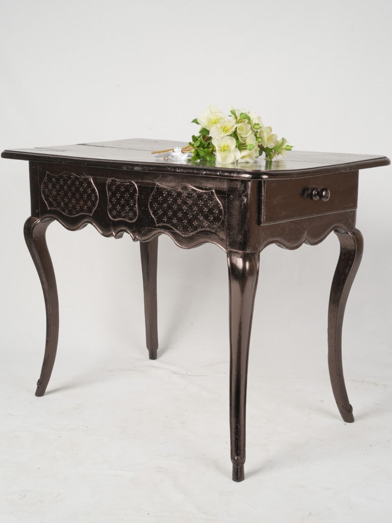 Elegant vintage walnut console