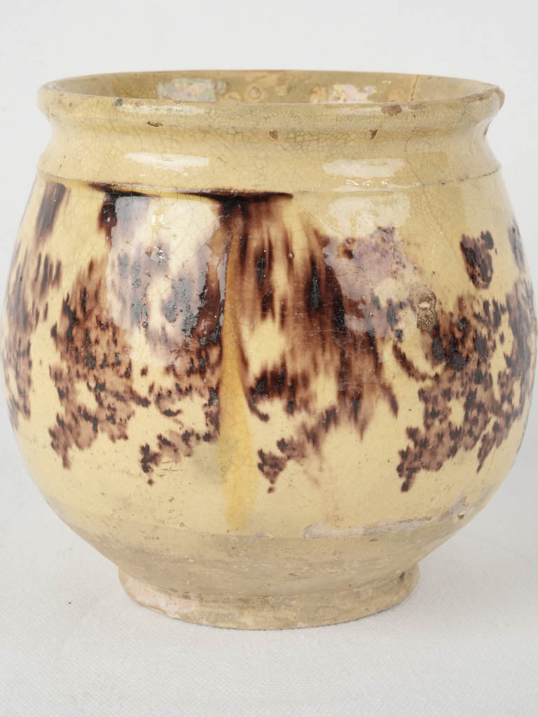 Decorative weathered French ceramic pot